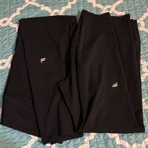 Fabletics Black Leggings with Logo Detail.